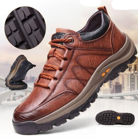 Orthopädische Herren-Halbschuhe aus Leder - stützender Komfort