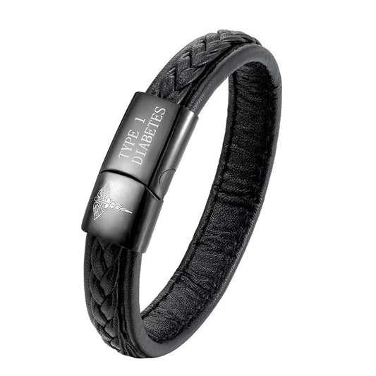 Medizinisches Notfallarmband für Herren - Stilvolle Sicherheit bei Diabetes und Epilepsie