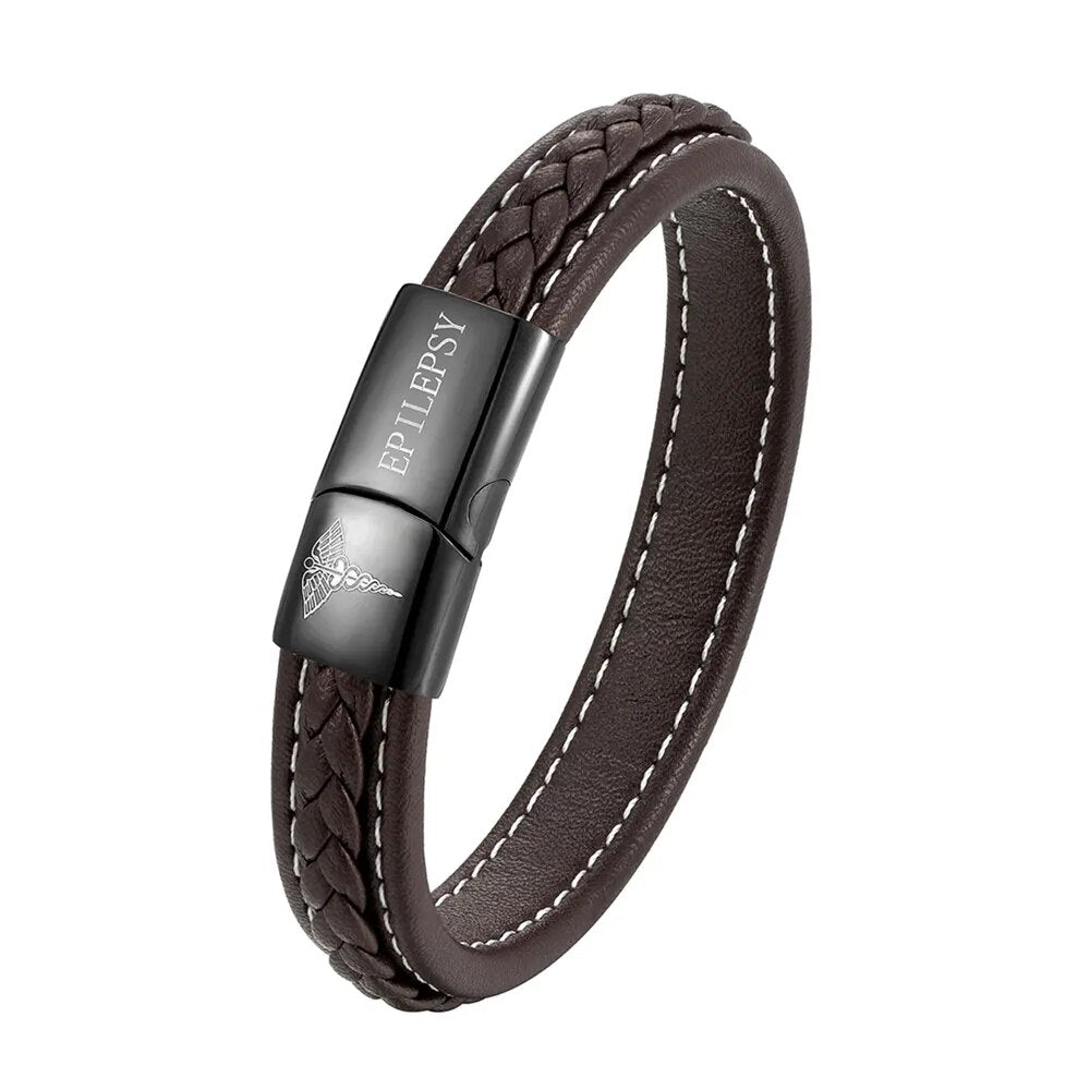 Medizinisches Notfallarmband für Herren - Stilvolle Sicherheit bei Diabetes und Epilepsie