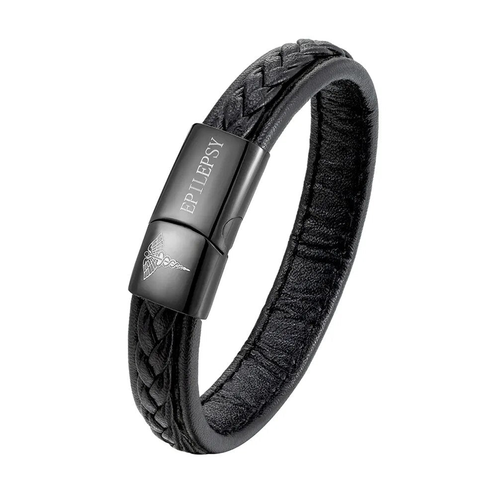 Medizinisches Notfallarmband für Herren - Stilvolle Sicherheit bei Diabetes und Epilepsie