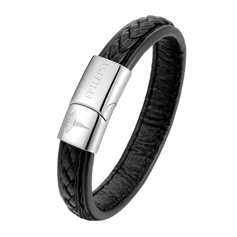 Medizinisches Notfallarmband für Herren - Stilvolle Sicherheit bei Diabetes und Epilepsie