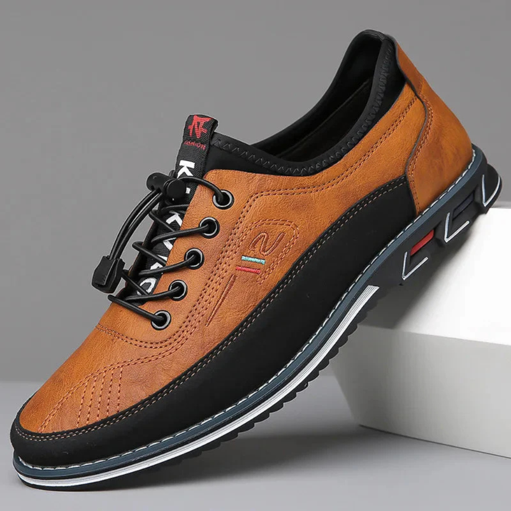 Elegante polierte Derby-Schnürschuhe für Herren