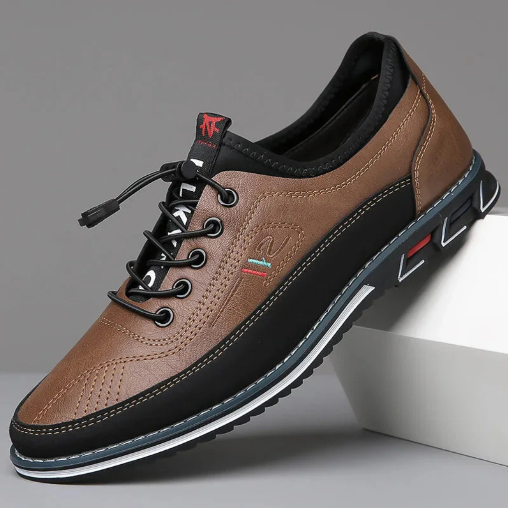 Elegante polierte Derby-Schnürschuhe für Herren