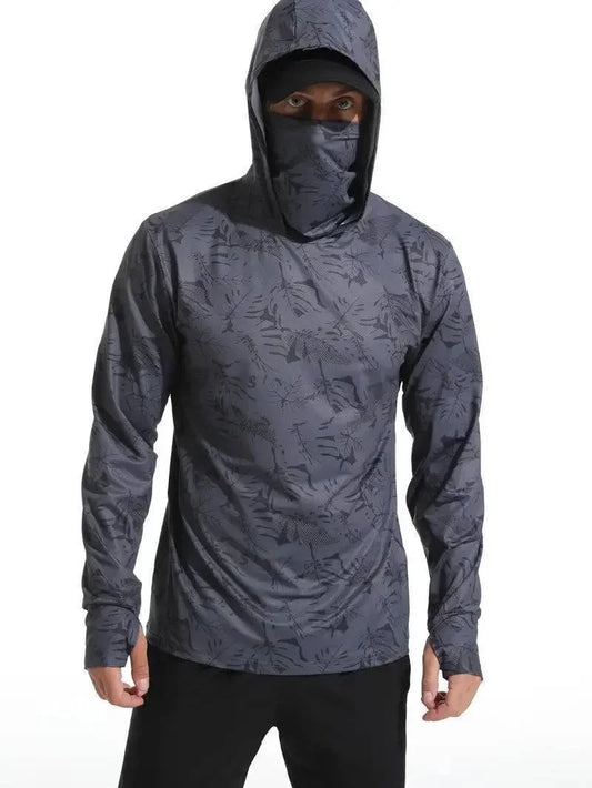 Herren UV-Schutz-Kapuzenpullover - Schnelltrocknendes Outdoor-Funktionsshirt