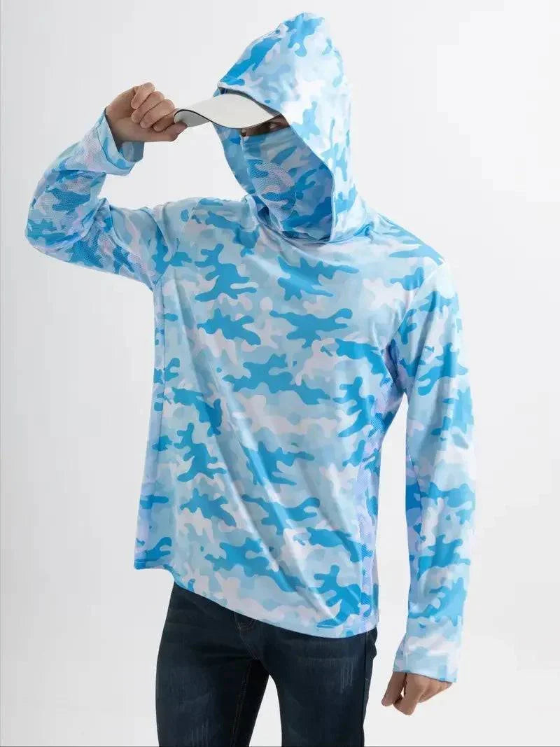 Herren UV-Schutz-Kapuzenpullover - Schnelltrocknendes Outdoor-Funktionsshirt