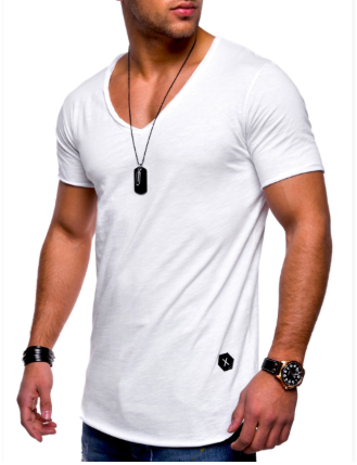 Herren Slim-Fit V-Ausschnitt T-Shirt