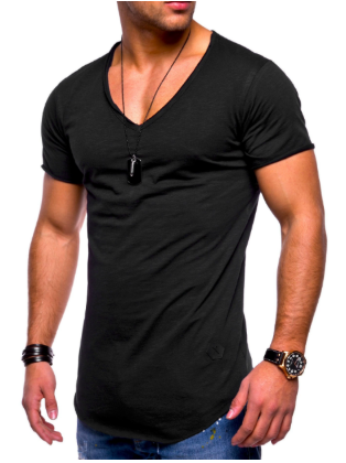 Herren Slim-Fit V-Ausschnitt T-Shirt