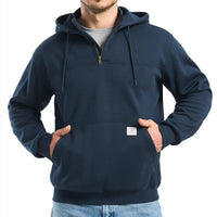 Wasserabweisender Herren-Arbeits-Kapuzenpullover mit halbem Reissverschluss