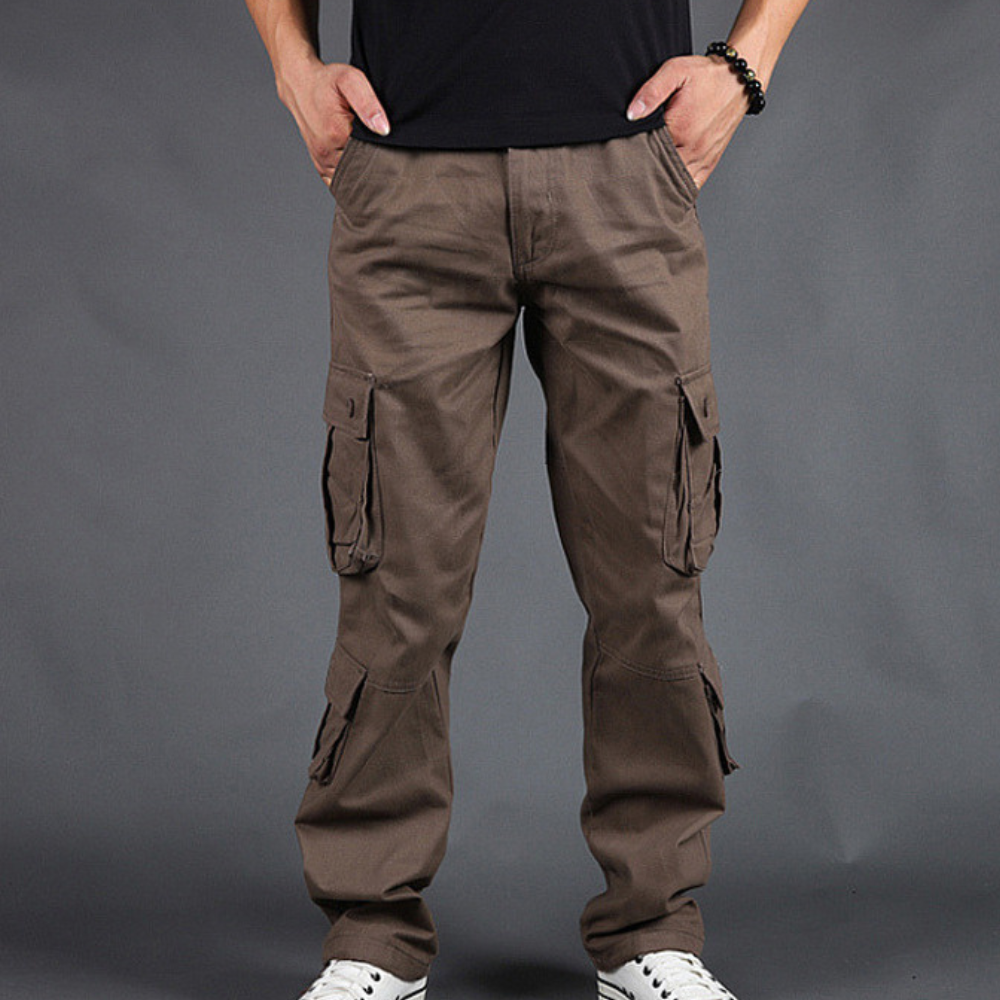 Herren Cargohose aus weichem Material | Strapazierfähig, bequem und kühlend | Outdoor und Freizeit