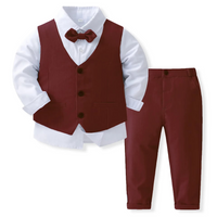 Festliches Knaben-Outfit-Set aus Baumwolle für Kleinkinder und Kinder