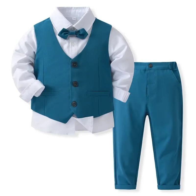 Festliches Knaben-Outfit-Set aus Baumwolle für Kleinkinder und Kinder