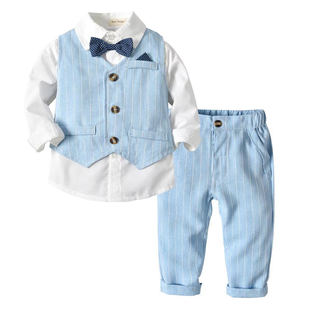 Festliches Knaben-Outfit-Set aus Baumwolle für Kleinkinder und Kinder