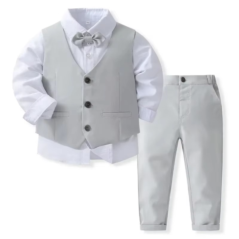 Festliches Knaben-Outfit-Set aus Baumwolle für Kleinkinder und Kinder