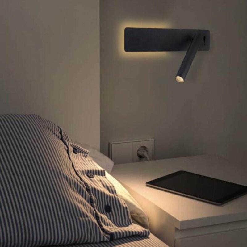 Drehbare LED-Lampe für flexibel einstellbare Bettbeleuchtung