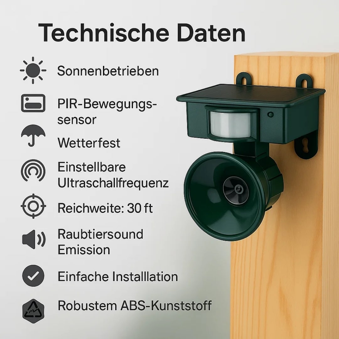 Taubenabwehr für Balkon und Garten | Vogelabwehrgerät