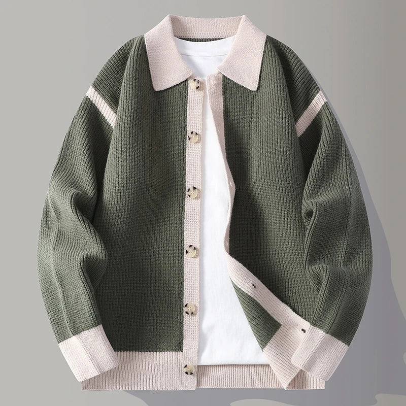 Geknöpfte Herren-Varsity-Jacke