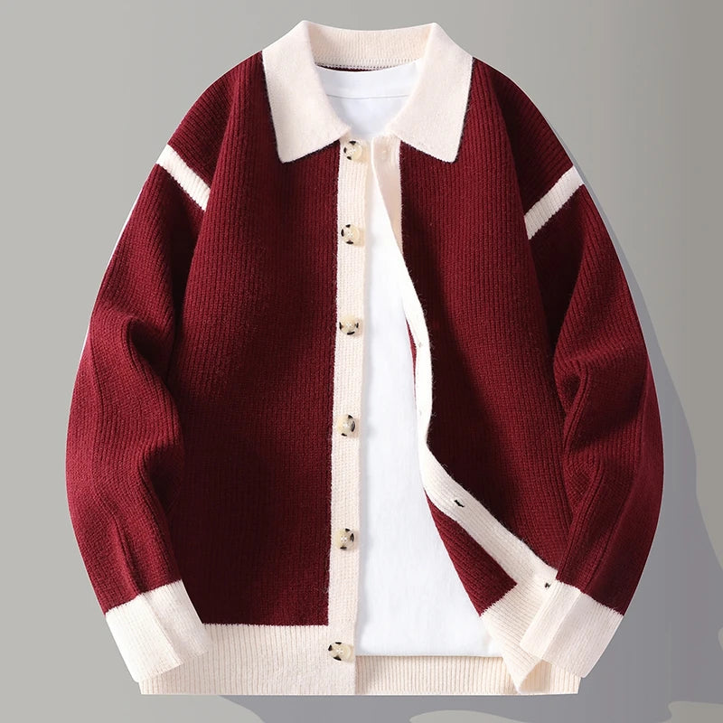 Geknöpfte Herren-Varsity-Jacke