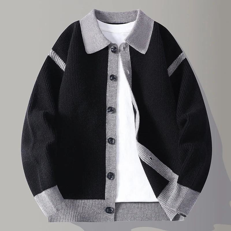 Geknöpfte Herren-Varsity-Jacke
