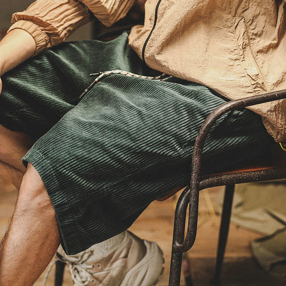 Herren-Cordshorts mit Kordelzug