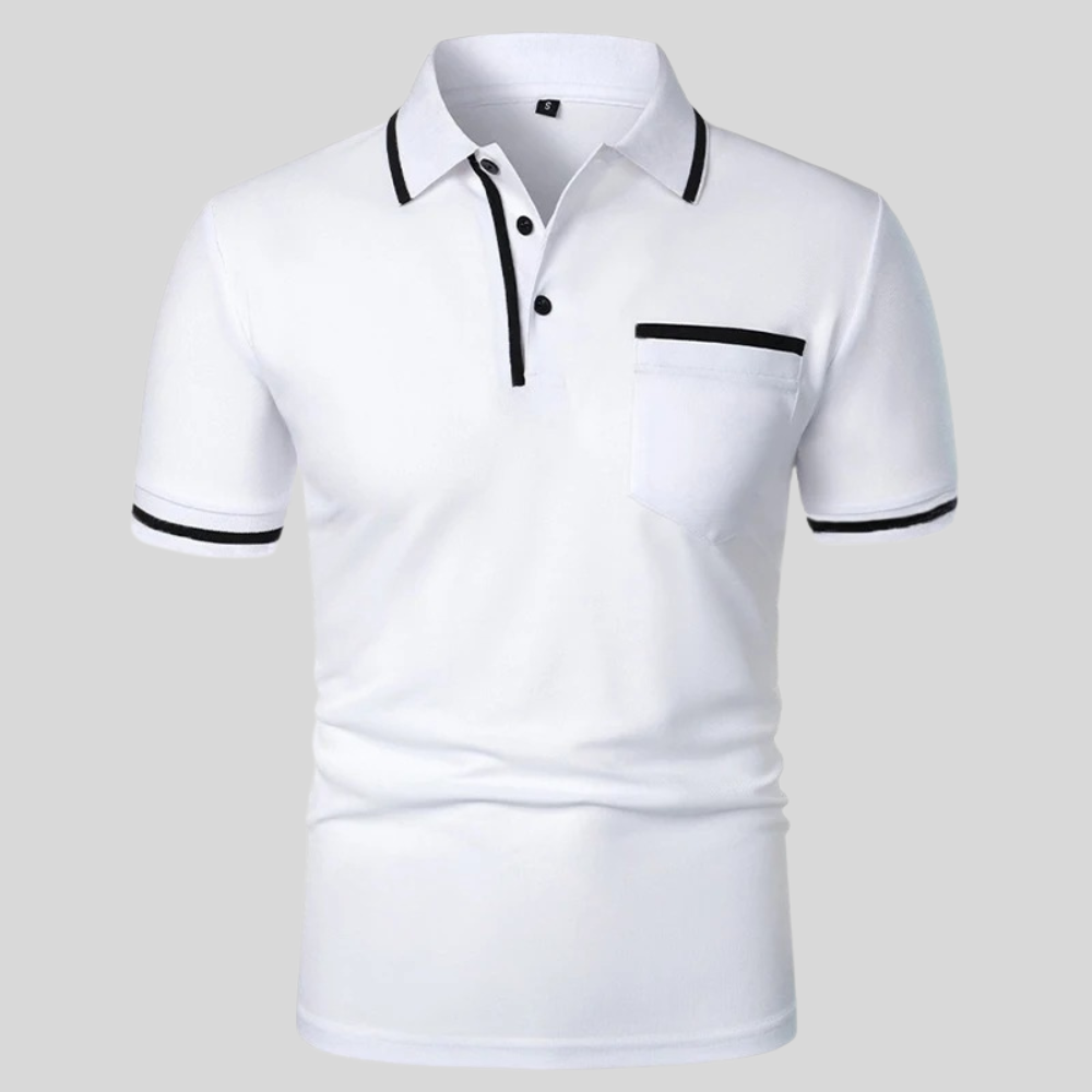 Herren-Kurzarm-Poloshirt mit Brusttasche