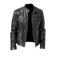 Herren-Motorradjacke mit Reissverschlusstaschen