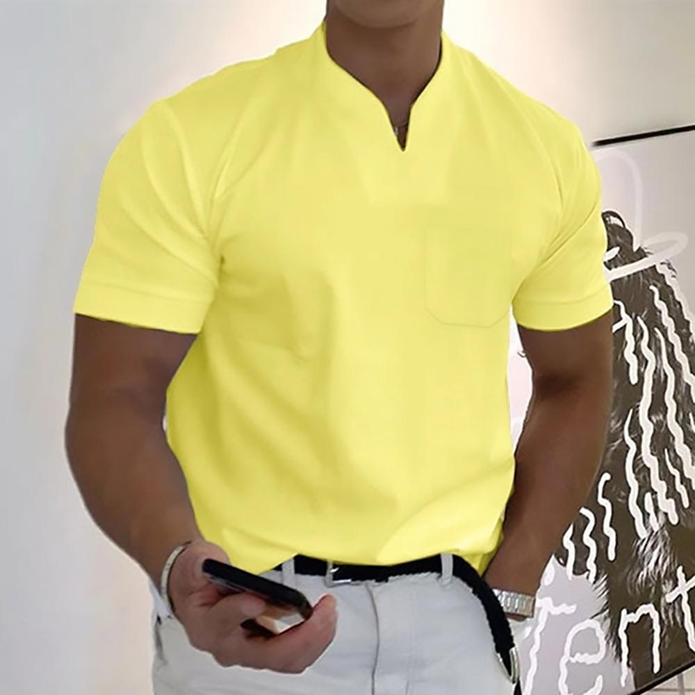 Herren-T-Shirt mit Stehkragen