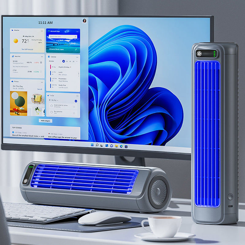 Tragbarer, wiederaufladbarer Turmventilator mit Luftkühler