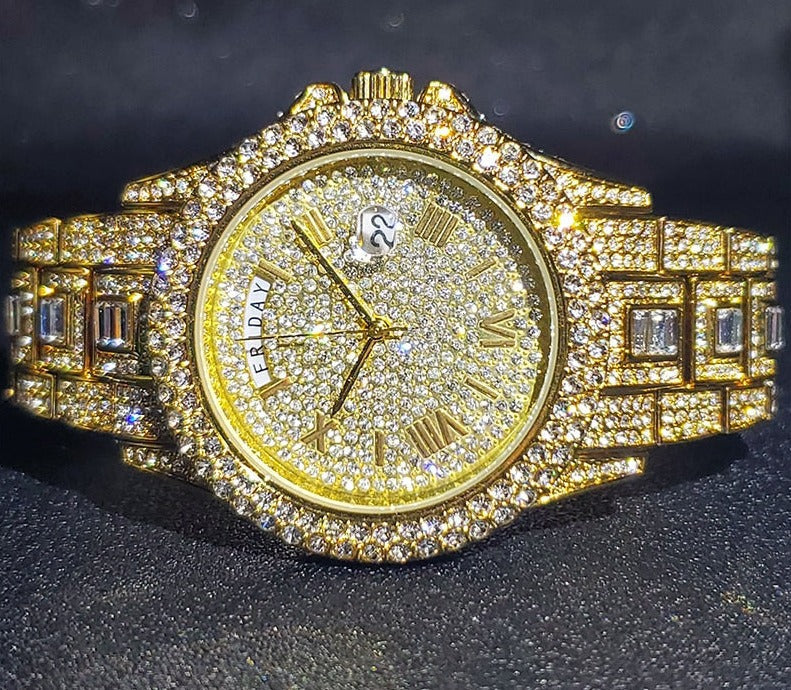 Iced-Out-Luxusuhr für Herren