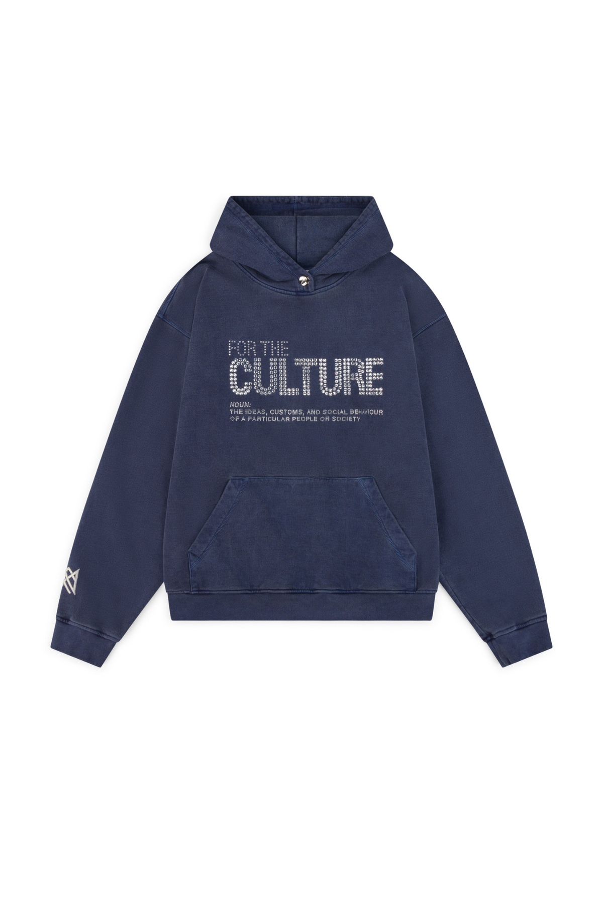 Kapuzenpullover mit Kristallen - Marineblau | Luxus-Streetwear