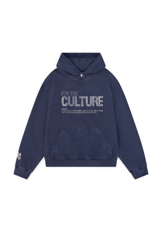 Kapuzenpullover mit Kristallen - Marineblau | Luxus-Streetwear