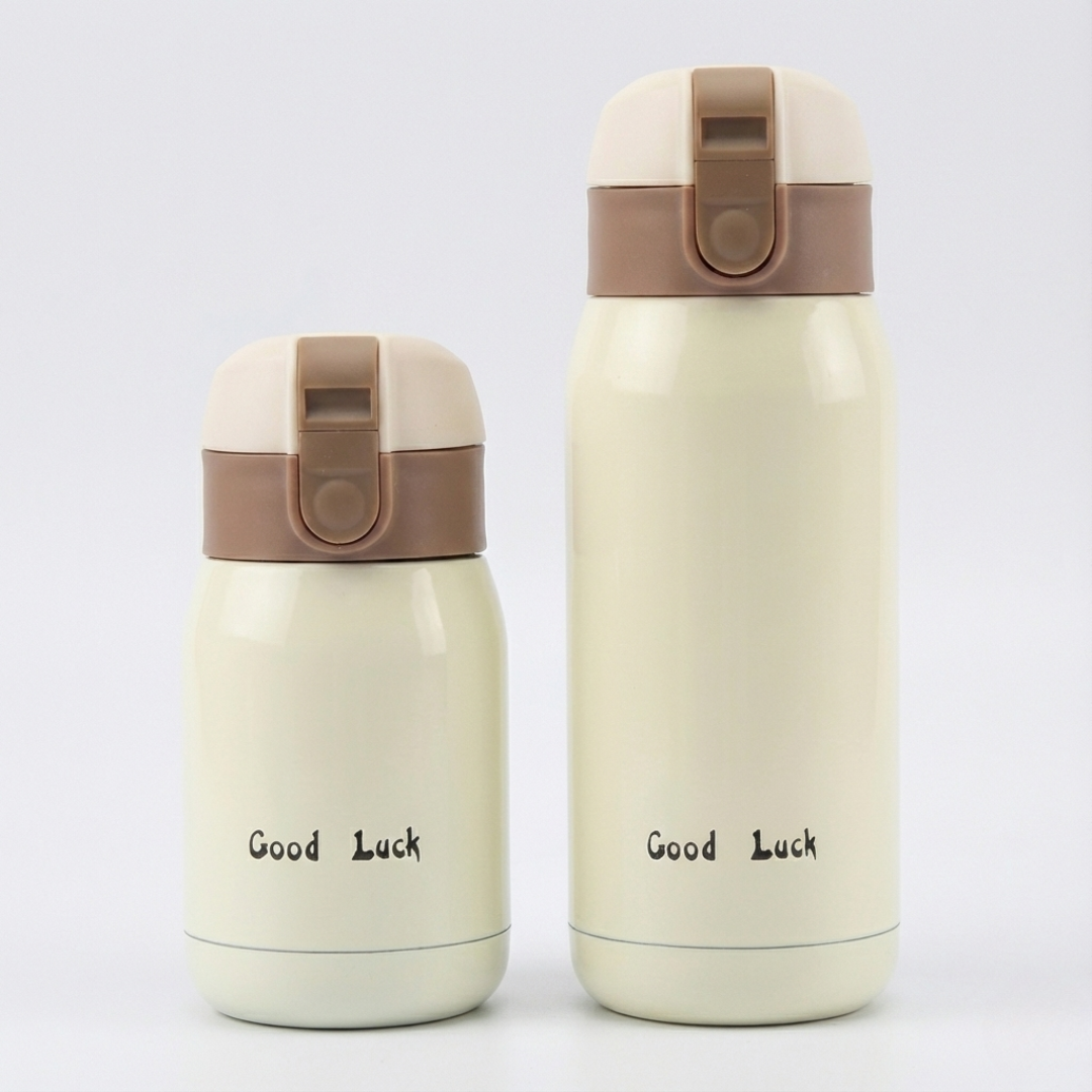 Kleine isolierte Thermosflasche aus Edelstahl