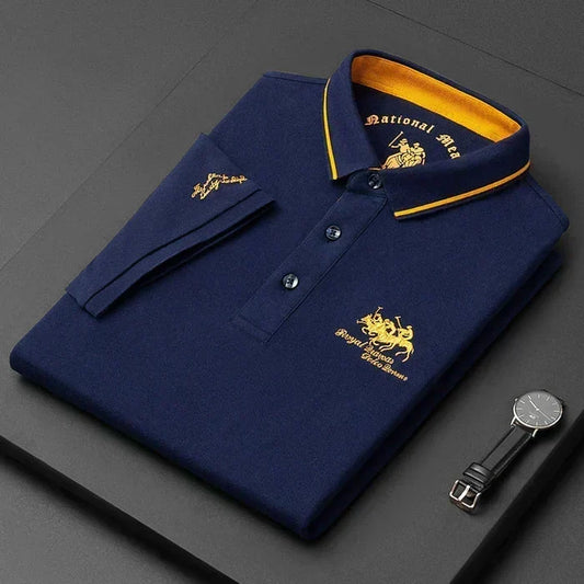 Klassisches Poloshirt für Herren mit kurzen Ärmeln und Kragen