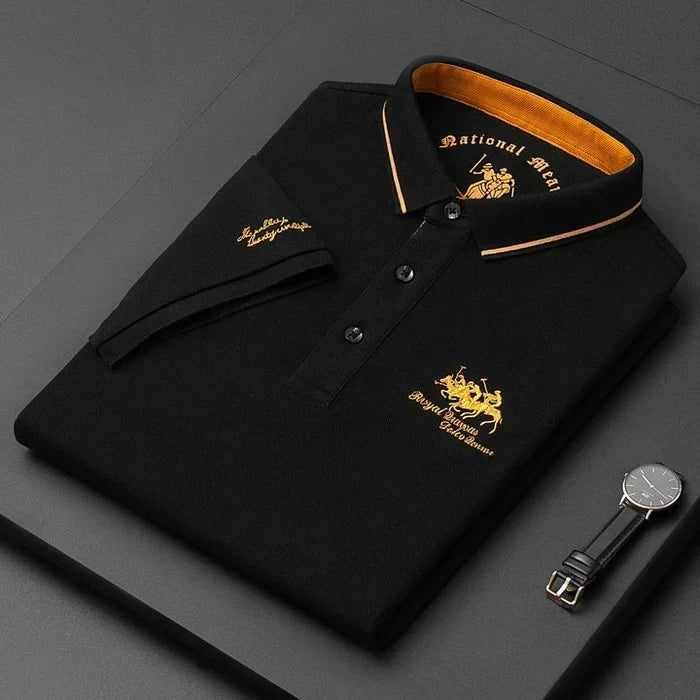 Klassisches Poloshirt für Herren mit kurzen Ärmeln und Kragen