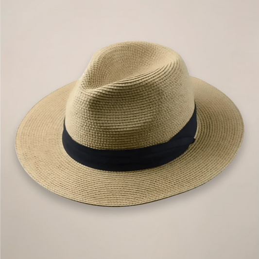 Klassischer Sommer-Panamahut für Herren mit breiter Krempe für zeitlosen Stil