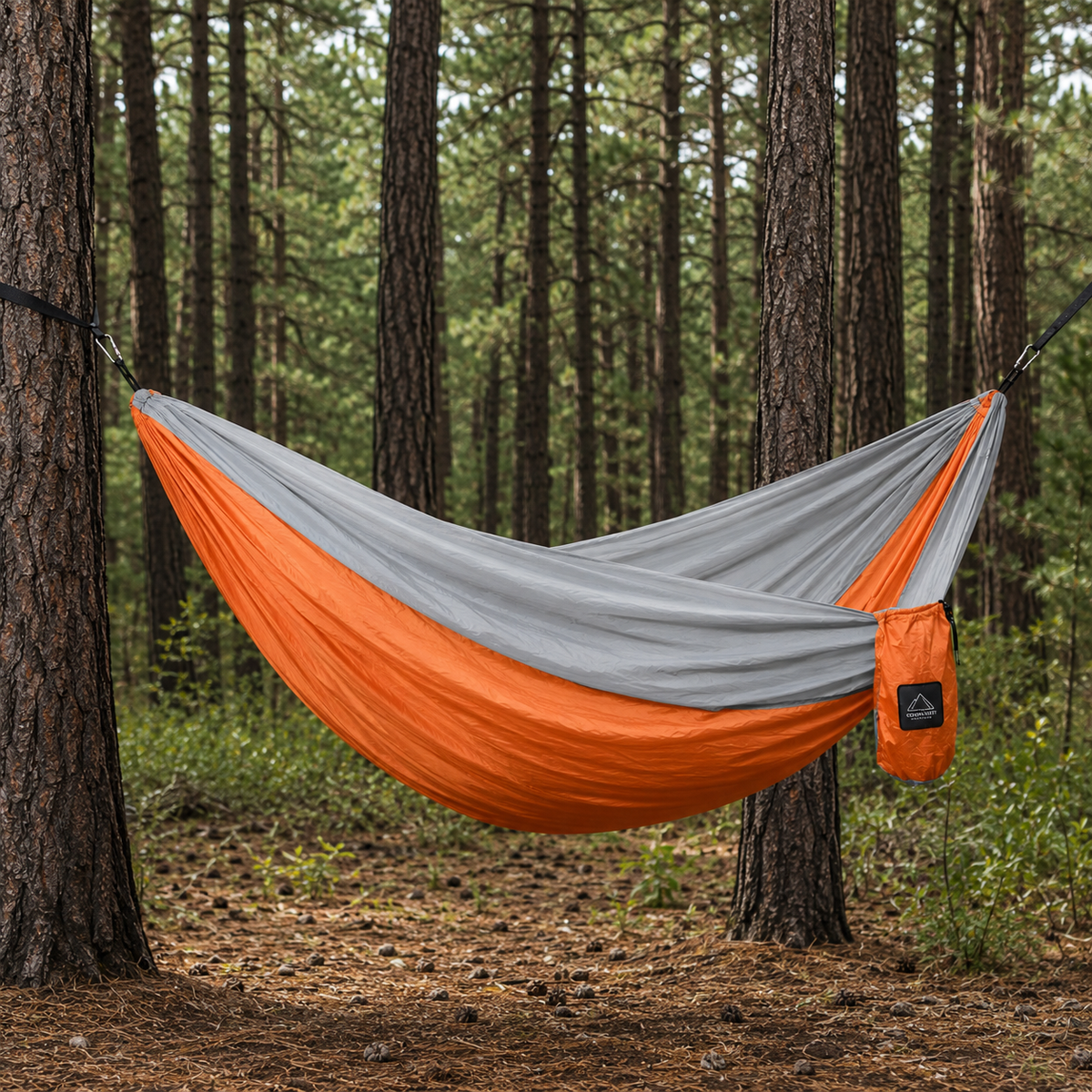 Kompakte Doppel-Hängematte fürs Camping