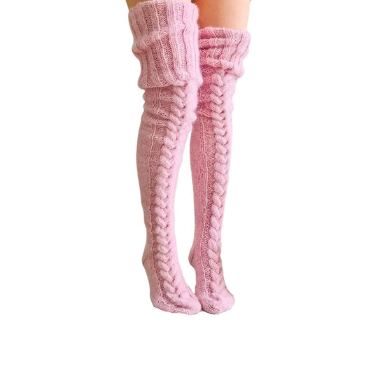 Gestrickte Overknee-Socken
