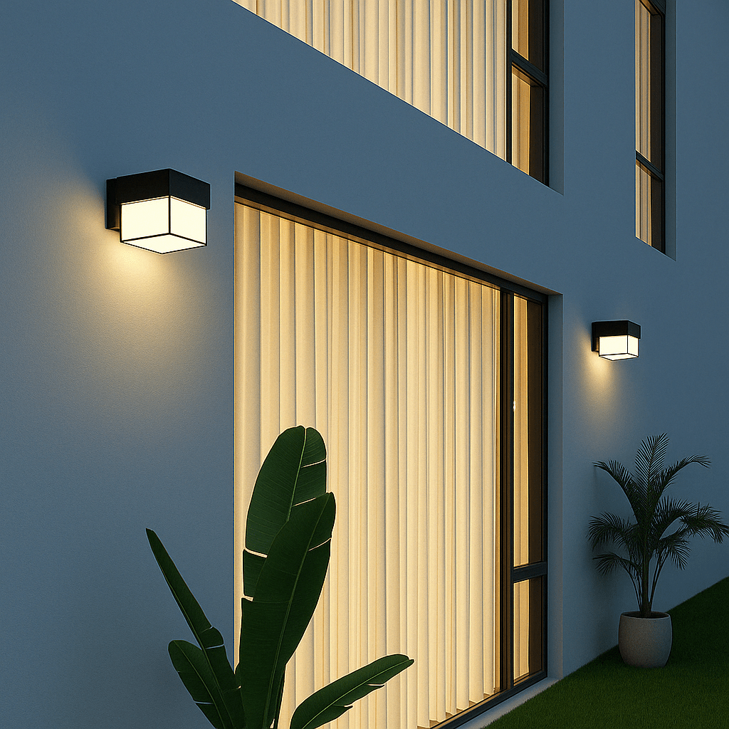 LED-Aussenwandleuchte mit Bewegungsmelder - Modernes Design