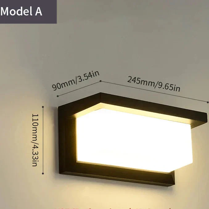 LED-Aussenwandleuchte mit Bewegungsmelder - Modernes Design