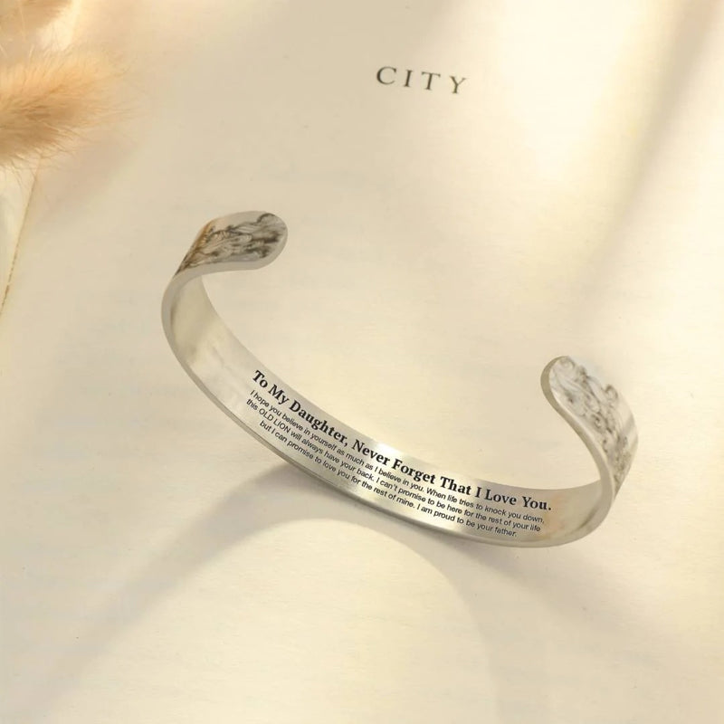 Armband für meine Tochter – mit Aufschrift Ich bin stolz auf dich, in Liebe Papa