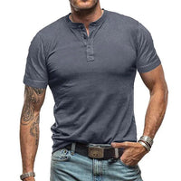 Lässiges Henley-T-Shirt mit Knopfleiste