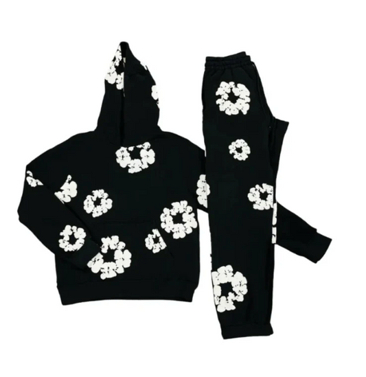 Lockeres Sportset mit Blumenmuster