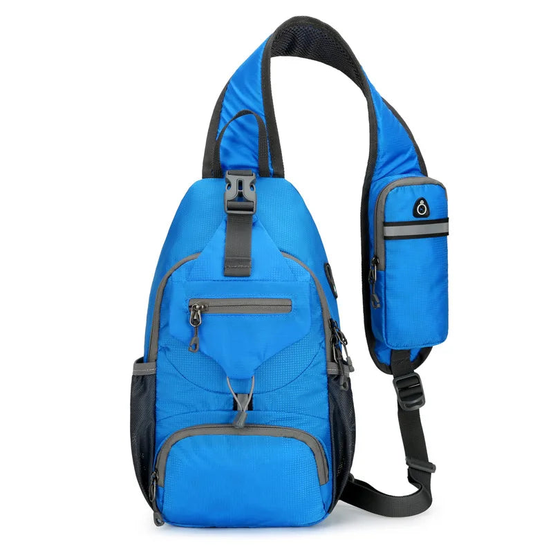 Diebstahlsicherer, wasserdichter Schulterrucksack mit mehreren Fächern – Leichte Crossbody-Reisetasche