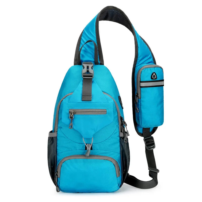 Diebstahlsicherer, wasserdichter Schulterrucksack mit mehreren Fächern – Leichte Crossbody-Reisetasche