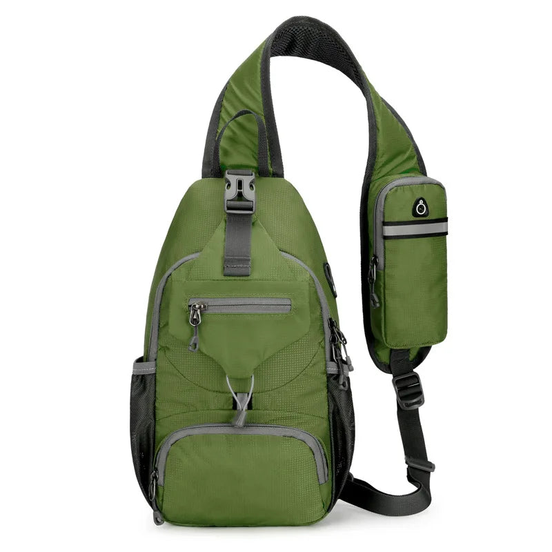 Diebstahlsicherer, wasserdichter Schulterrucksack mit mehreren Fächern – Leichte Crossbody-Reisetasche
