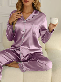 Luxus Satin-Damenpyjama-Set - Eleganz und Komfort