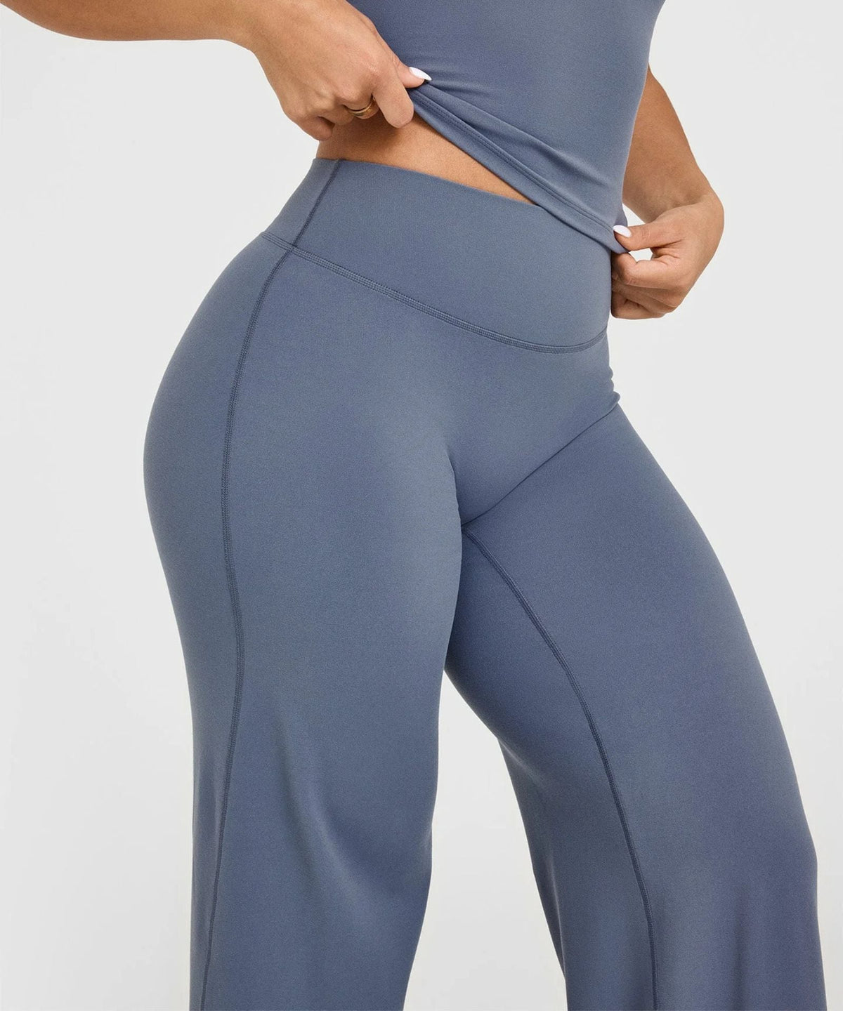 High-Waist-Leggings mit geradem Bein