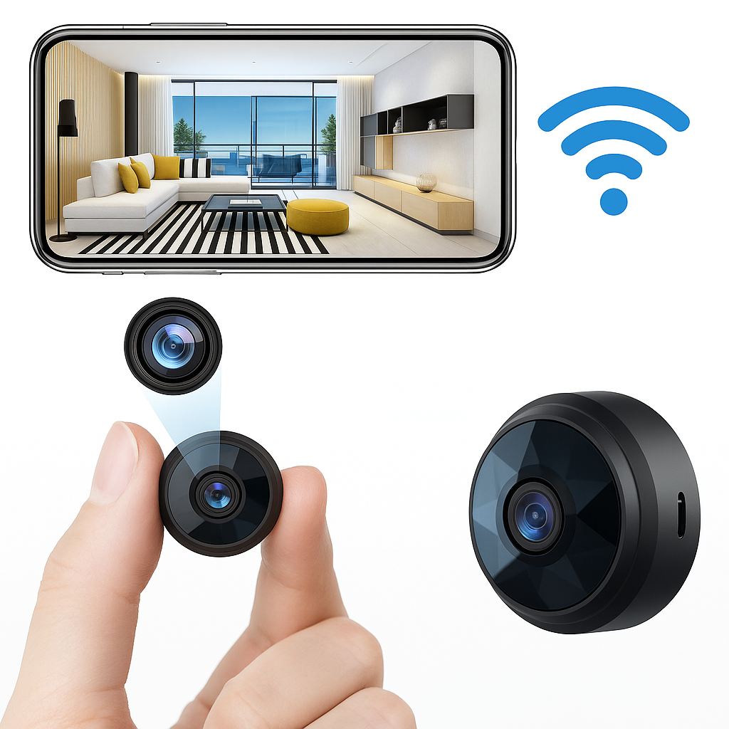 Magnetische Mini-WLAN-Überwachungskamera – 1080P HD | Nachtsicht und Bewegungssensor