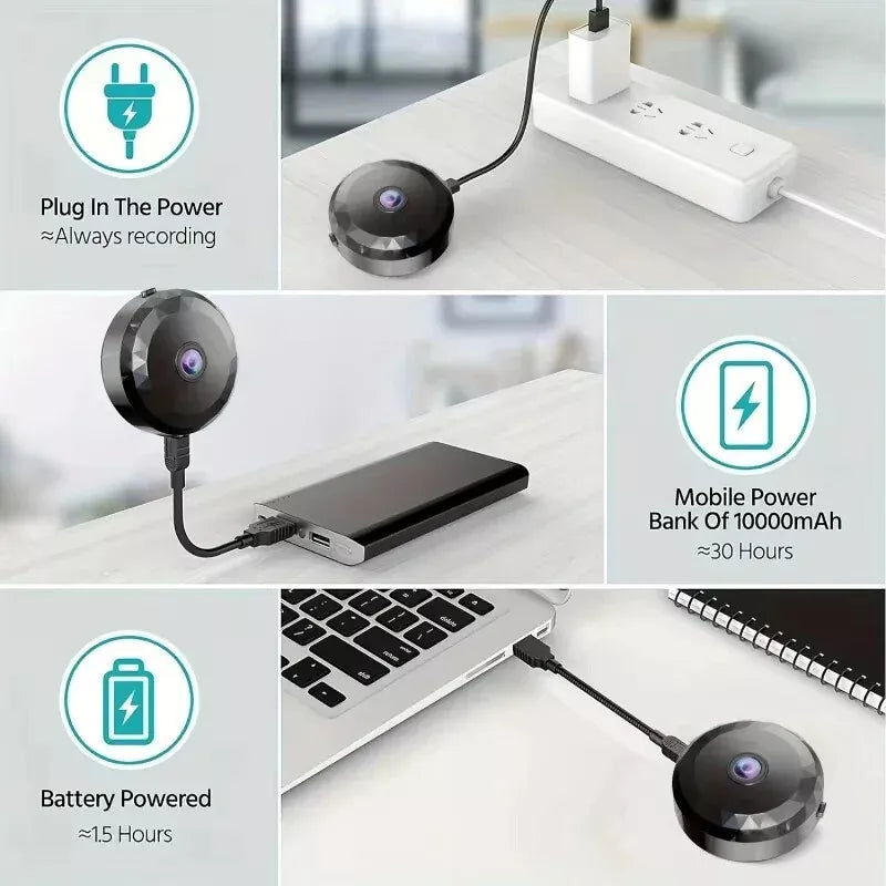 Magnetische Mini-WLAN-Überwachungskamera – 1080P HD | Nachtsicht und Bewegungssensor