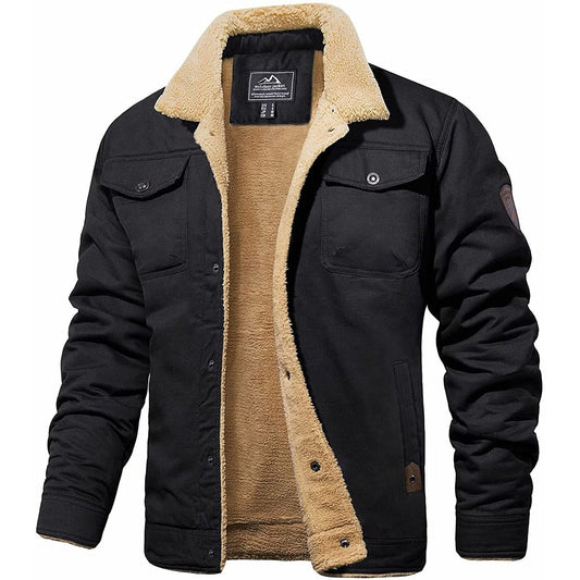 Warme Herren-Arbeitsjacke mit Sherpa-Futter