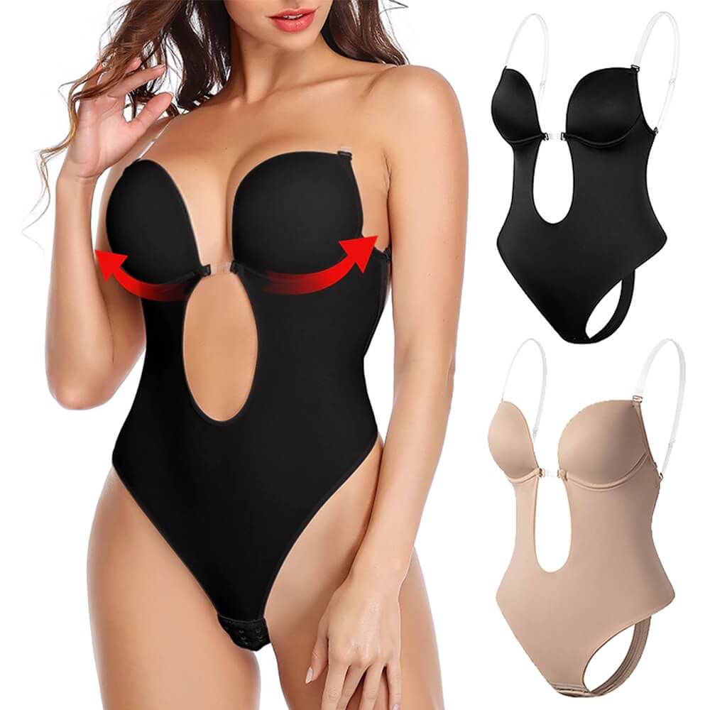 Tief ausgeschnittener rückenfreier Damen Shapewear Body